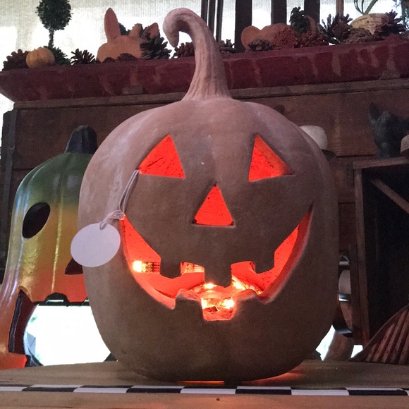 Pottery Barn Spooky and Cute Handmade Terracotta Jack O' Lantern Large P… - Picture 11 of 17
